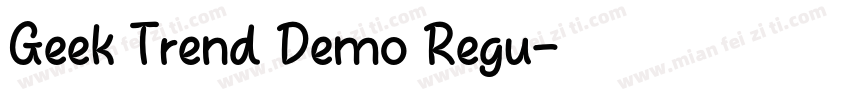 Geek Trend Demo Regu字体转换